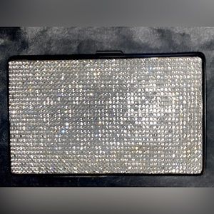 Estee & Lilly Silver Rhinestone handbag/wallet combo w/ crossbody chain included